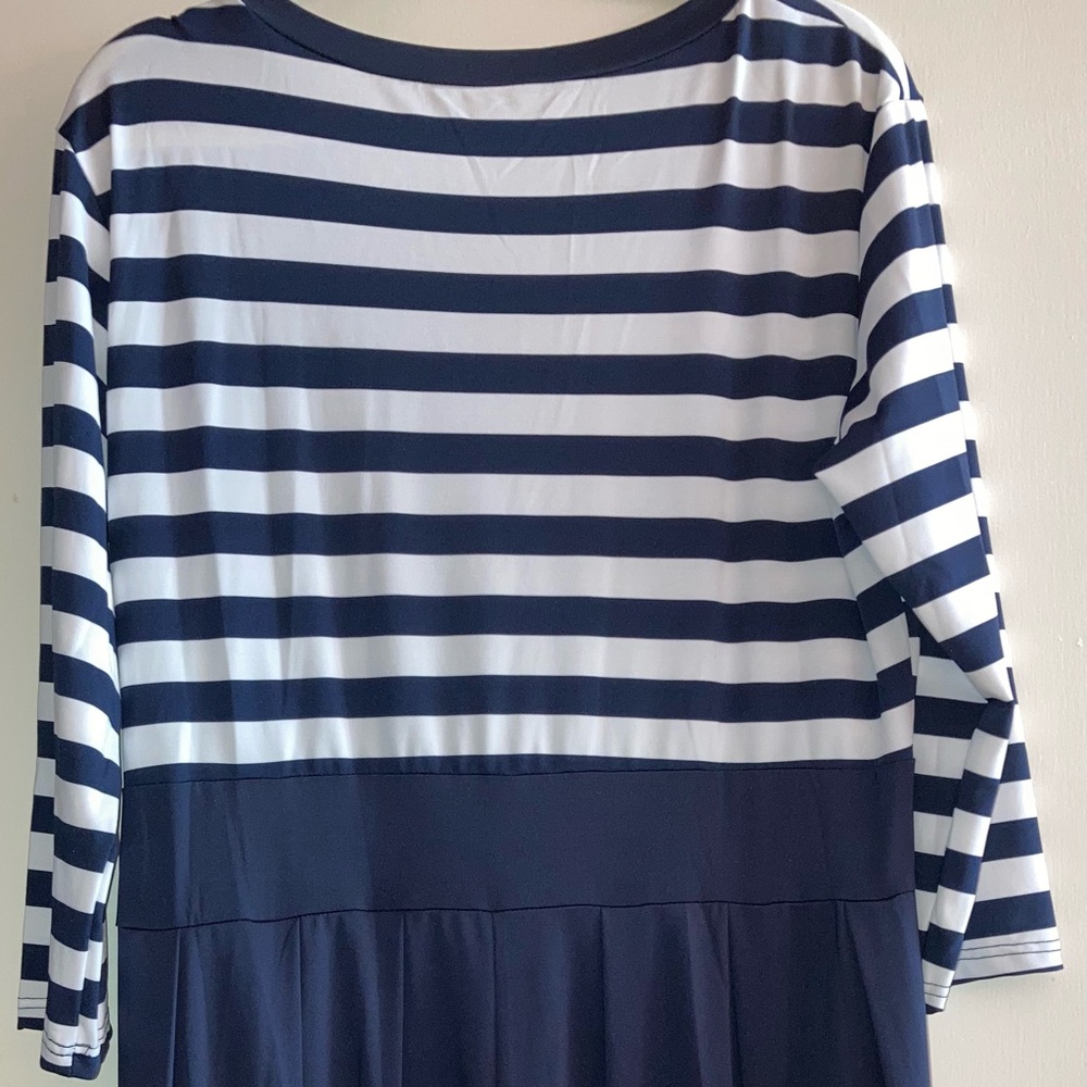 Blue & White Nautical Skater Dress
